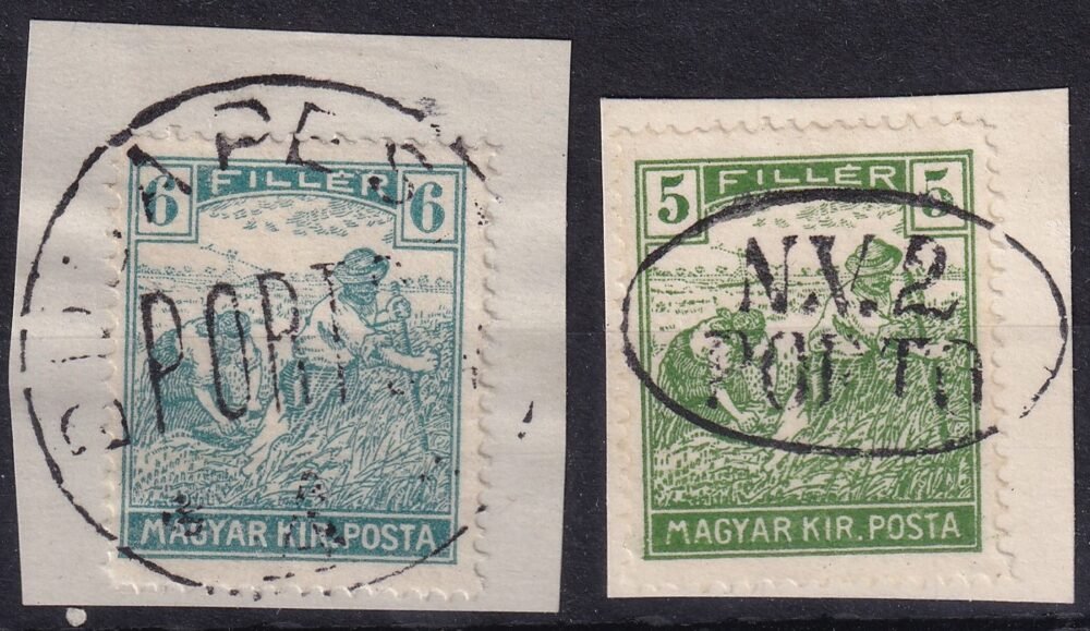 2 db ritkább típusú szükség portó - kivágáson