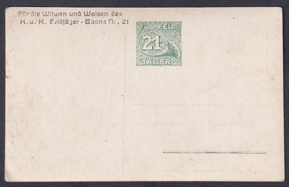 1916. Képeslap "Gez. im Felde 1916" felirattal