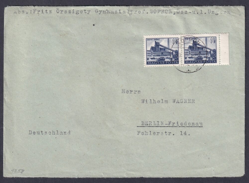 1958. Berlinbe feladott levél