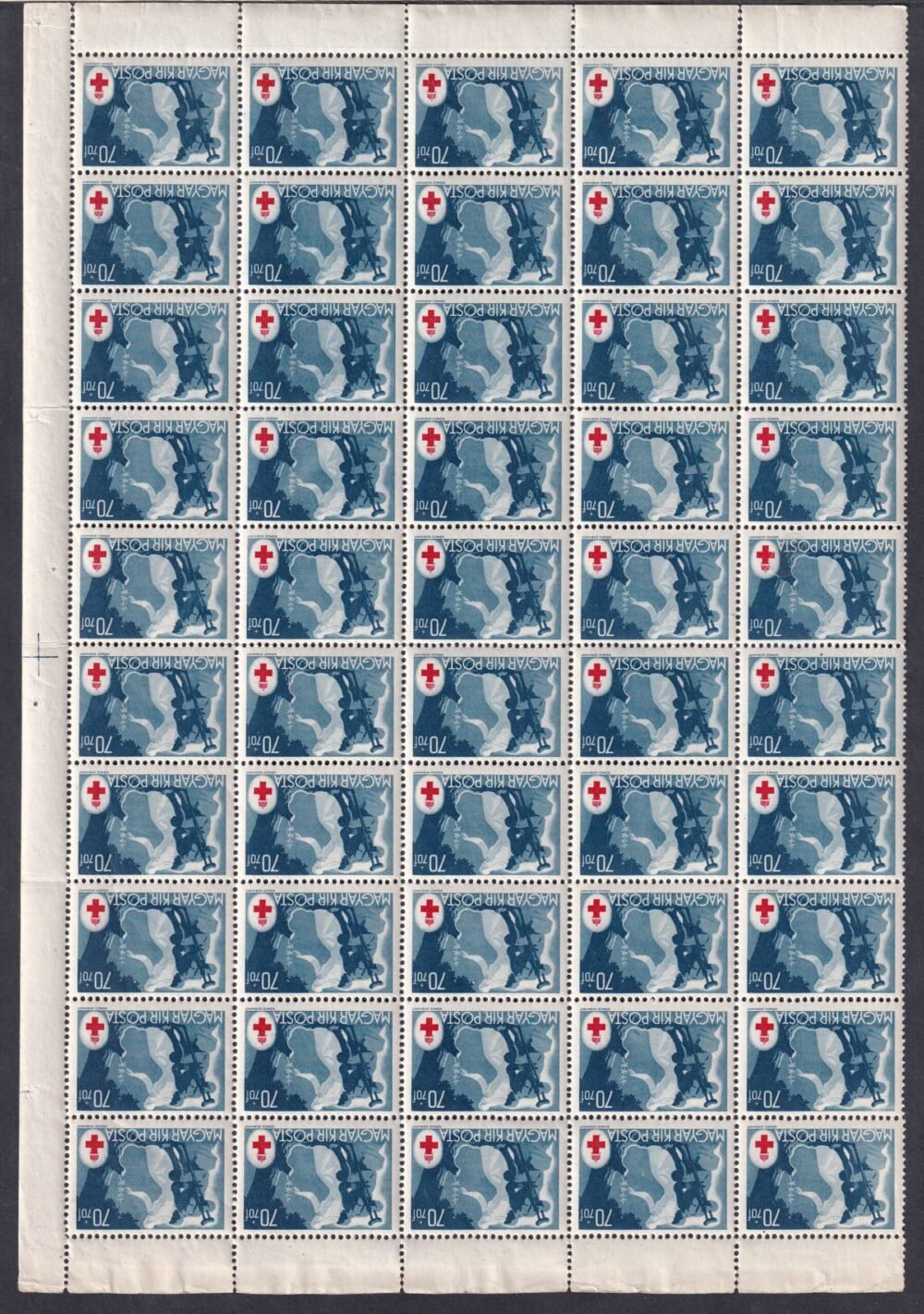 1944. Vöröskereszt III. fél ívsor (4x 50 db)