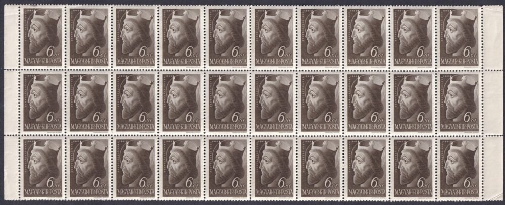 1942. Királyok, 30 db sor ív darabban - (36 000)