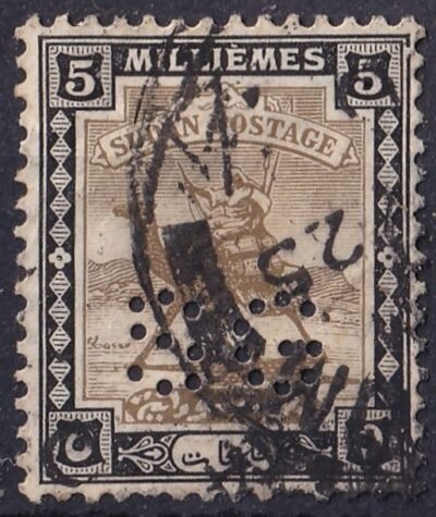 1913. Szudán Teveposta *SG* perfin bélyeg