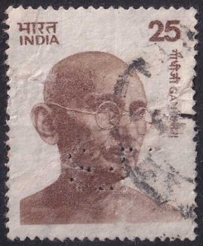 India *ES* perfin bélyeg