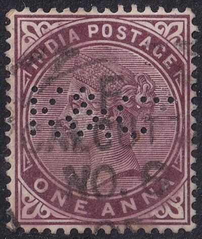 India *K&Co* perfin bélyeg