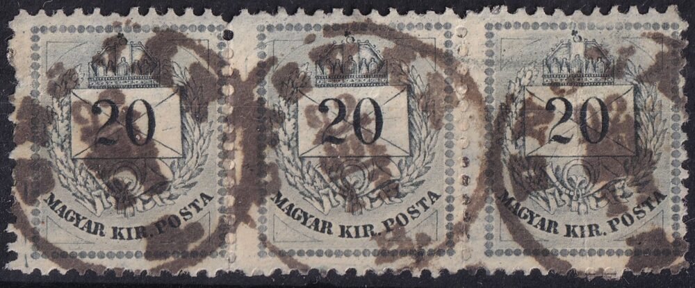 1881. 20kr /B/ hármas csík - UNGVÁR