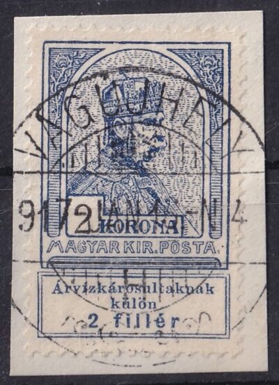 1913. Árvíz I. 2 Korona kivágáson - Vágulyhely