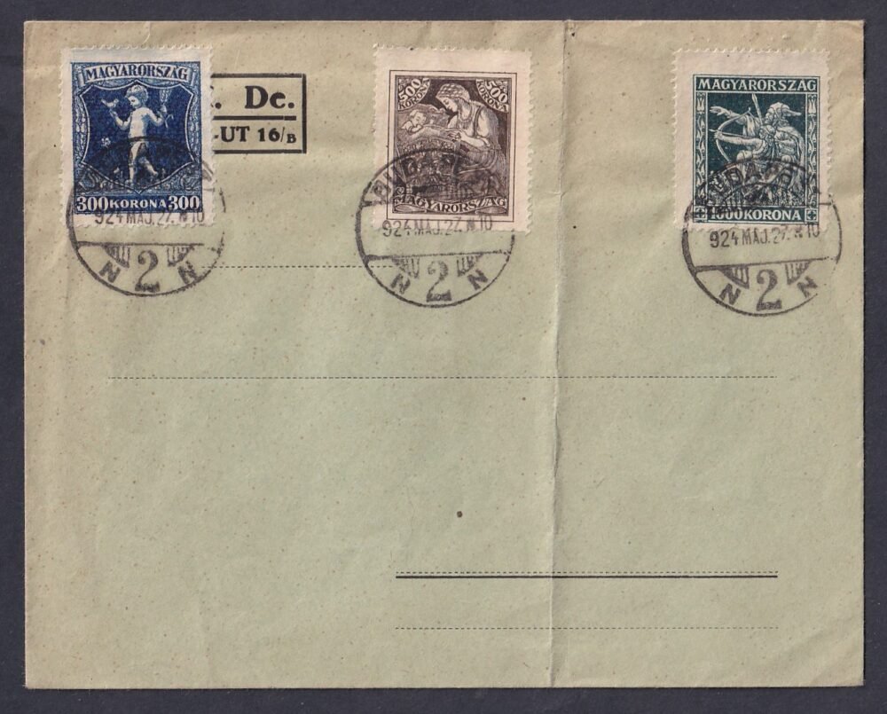 1924. Jótékonyság I. sor borítékon