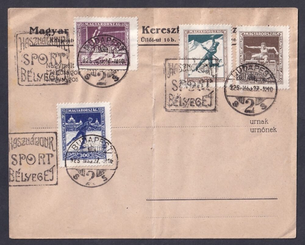 1925. Sport sor, borítékon - alkalmi bélyegzéssel
