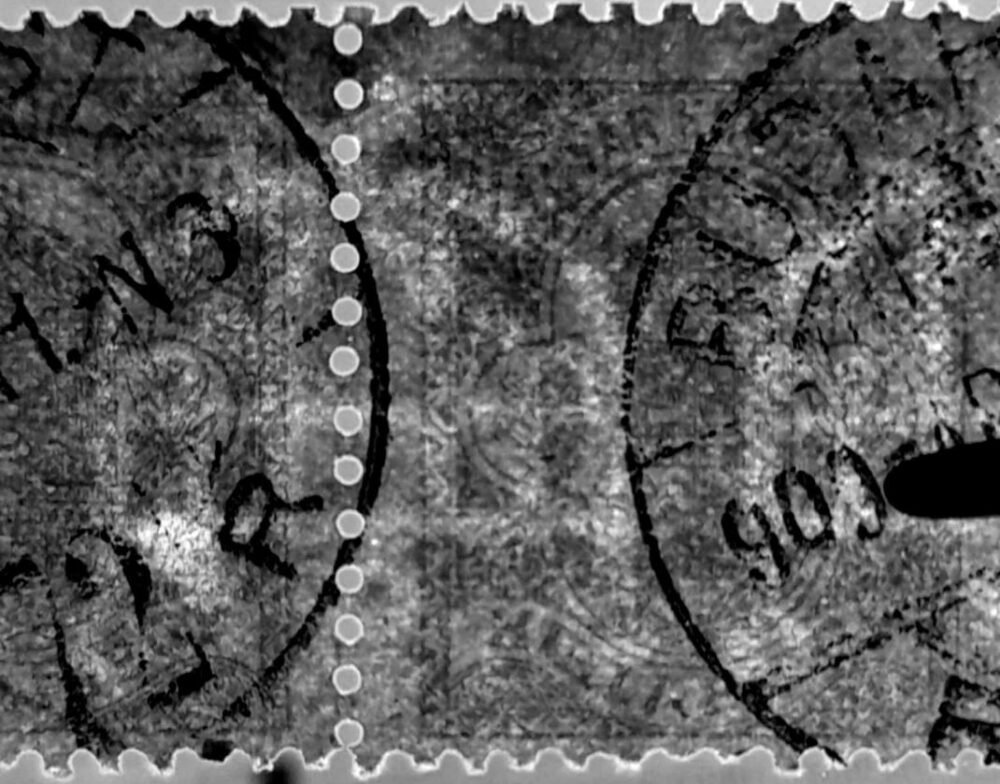 1908. Hírlapbélyeg használt pár magán fogazással, így nagyon ritka!