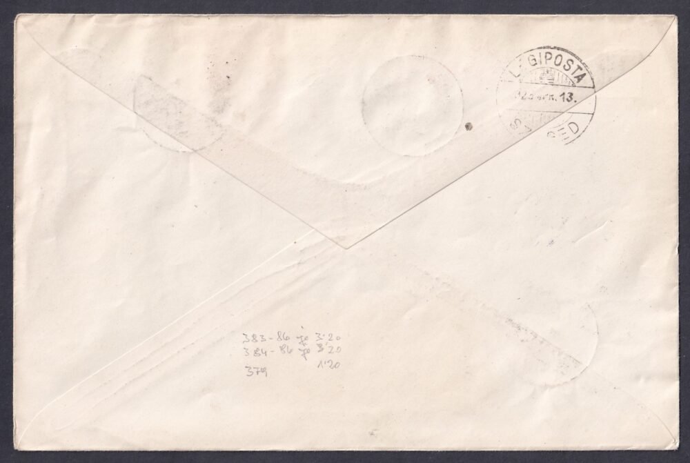 1925. Aero Szeged-Budapest légi járaton feladott levél Szegedre