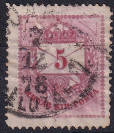 1874. 5 kr - nagyon intenzív olajos nyomat - Image 2