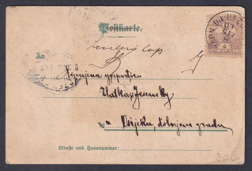 1900. UJ-PAZUA / NOVA PAZOVA,Svájci Verses tájkép képeslap