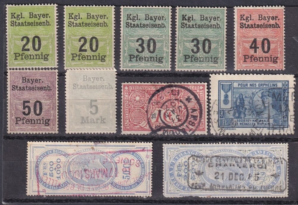 Illetékbélyegek, vegyes tétel - klasszikus darabok egyéb érdekességek