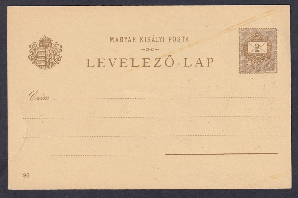 1896. használatlan - Millenniumi 2 kr díjjegyes képeslap / Herkulesfürdő