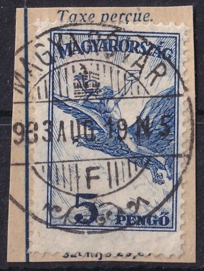 1927. Repülő I. 5 pengő kivágáson - MAGYARÓVÁR