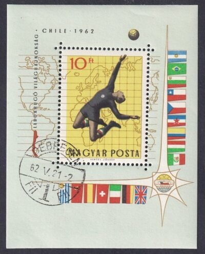 1962. Labdarúgó VB - Chile - használt Blokk