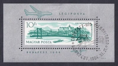 1964. Erzsébet híd blokk - alkalmi bélyegzéssel