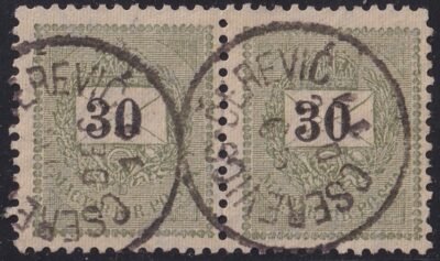 1899. 30 kr /E/ párban - CSEREVICS-ČEREVIČ - csillagidom víjjellel