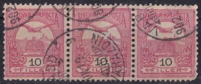 1900. Turul 10 f hármas csíkban, Ba számvízjel állással