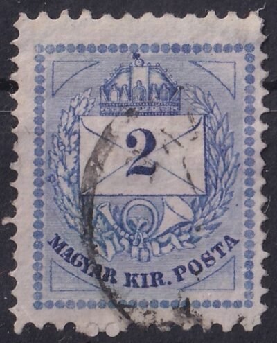 1881 Színesszámú 2 kr, 11,1/2:13.1/4-fogazással
