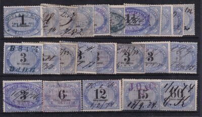1870. Észak Német Szövetség, (kék) váltó illeték bélyegek