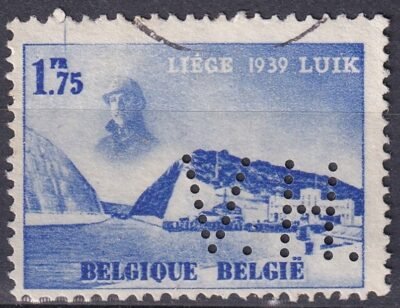 Belgium *V.H.* perfin bélyeg