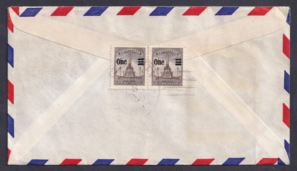 1960. Fülöp szigetek, Ausztriába feladott légiposta levél