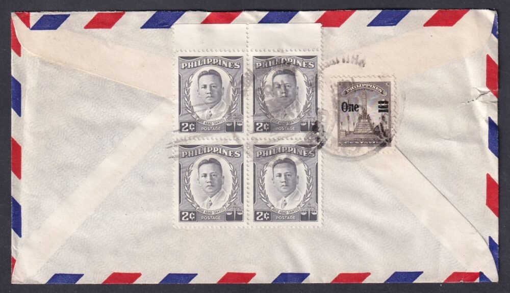 1960. Fülöp szigetek, Ausztriába feladott légiposta levél