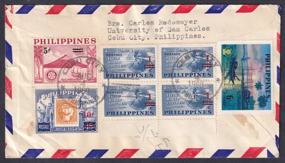 1960. Fülöp szigetek, Ausztriába feladott légiposta levél