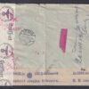 1941-ben Budapestről Bécsbe feladott, többszörösen cenzúrázott ajánlott levél. A tarifahelyes 32 filléres levél- és 50 filléres ajánlási díjtétel 5 darabos, többes és vegyes bérmentesítéssel került lerovásra. Kifejezetten látványos darab!