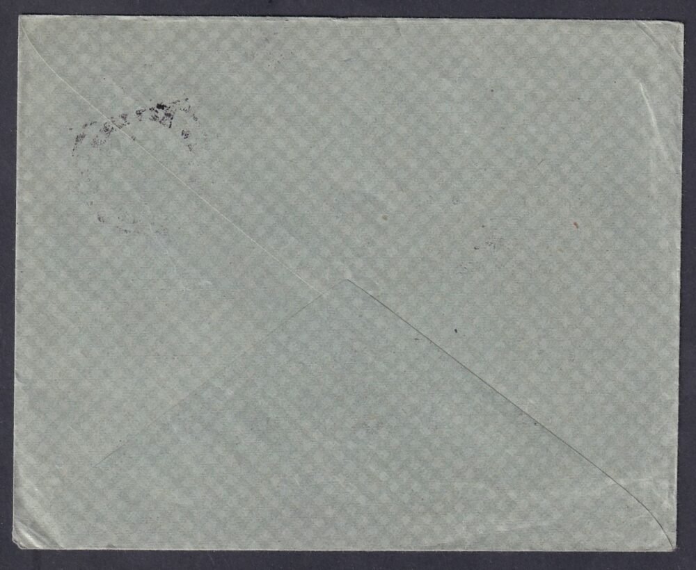 1919. Bécsbe feladott nyomtatvány küldemény, dekoratív céges boríték, IV. Károly bélyeggel