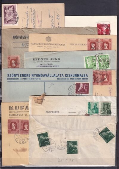 20 db belföldi küldemény 1933-1948 között
