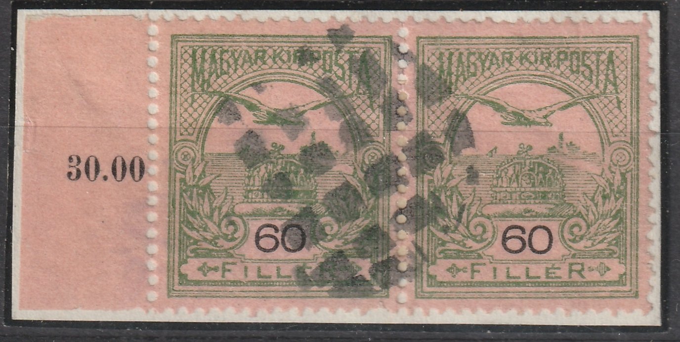 im_20241105_0061,01 1913. Turul 60 f ívszéli pár néma bélyegzéssel