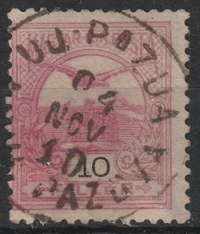 1900. Turul 10 f csillagidom vízjellel (2/3 látszik) – UJ-PAZUA / NOVA PAZOVA