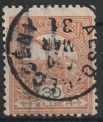 1900. Turul 30 f csillagidom vízjellel (2/3 látszik) – ALSÓ-RÉCSÉNY