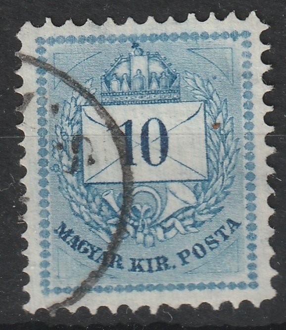 1874. Színesszámú 10kr metszet javítás a feliratban