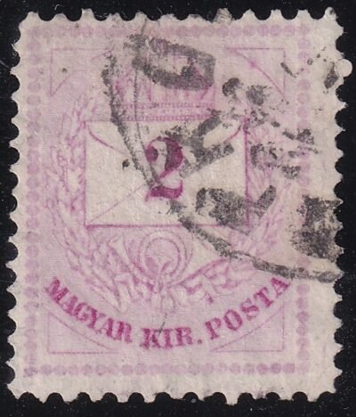 1874. Színesszámú 5 kr, 11,1/2:13 /D/-fogazással