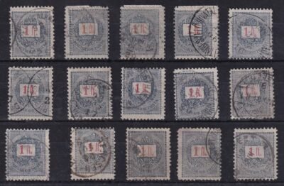 15 db Feketeszámú 1 Ft-os, különféle érdekességekkel