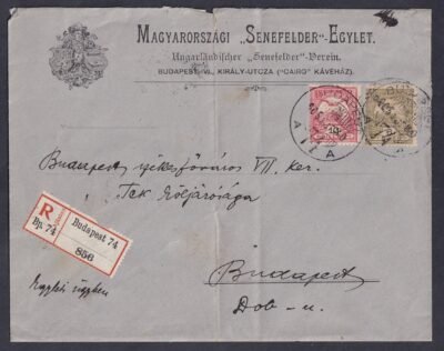 1905. Budapest helyi ajánlott levél