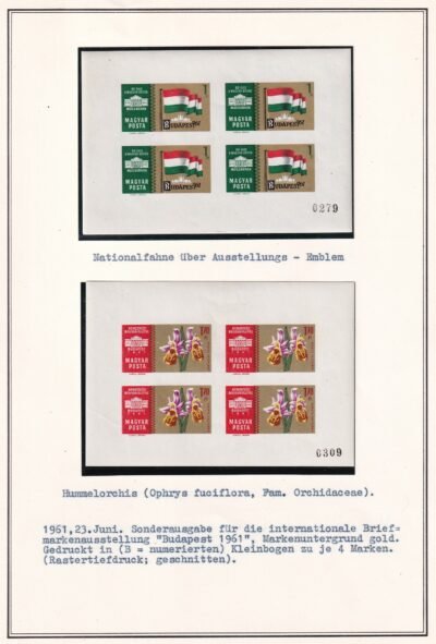 1961. Nemzetközi Bélyegkiállítás Budapest I. II. (II. vágott kisívekkel) - Image 3