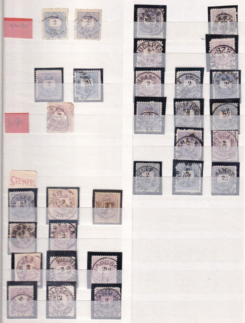 1881. Színesszámú krajcáros rendező album 16 oldalas albumba - Image 13