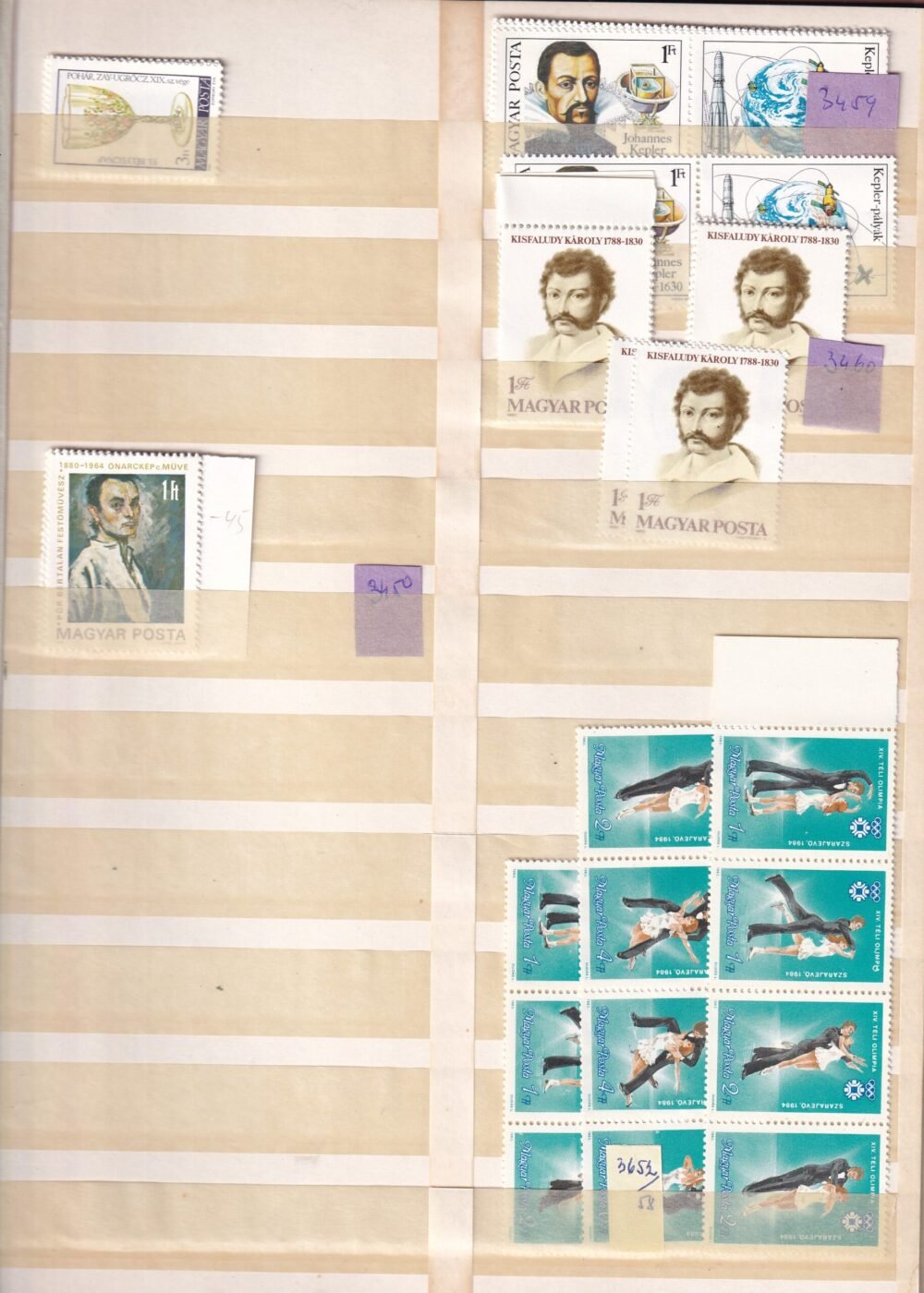 Magyar postatiszta teljes sorok 16 oldalas rendező berakóban