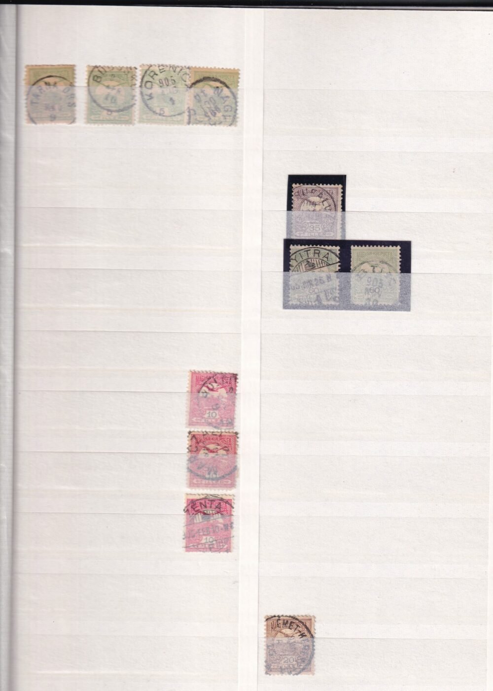 1904. Turul rendező album többszáz bélyeggel, 16 oldalas sötétzöld albumban