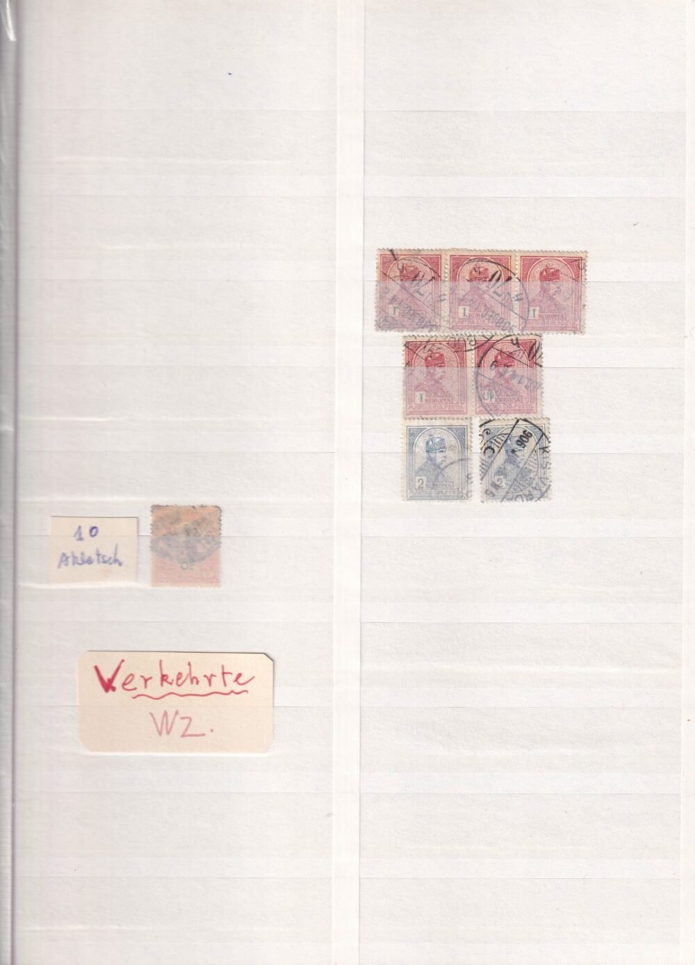 1904. Turul rendező album többszáz bélyeggel, 16 oldalas sötétzöld albumban