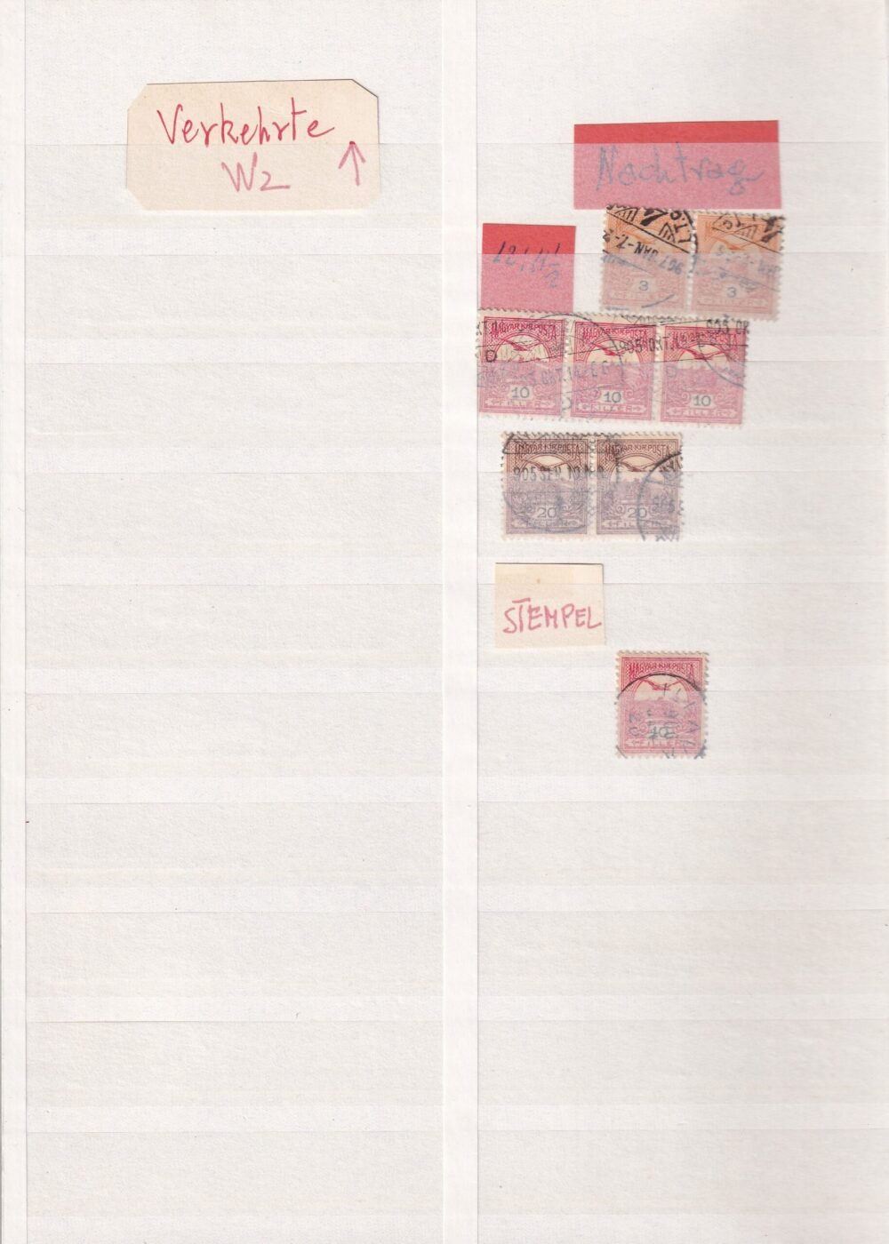 1904. Turul rendező album többszáz bélyeggel, 16 oldalas sötétzöld albumban