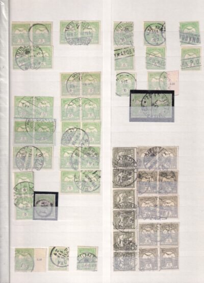 8 lapos berakó (fehér, osztott lapokkal), benne az 1913-as Turul-kiadás számos érdekességgel, kiváló alap vagy folytatható gyűjtemény - Image 5