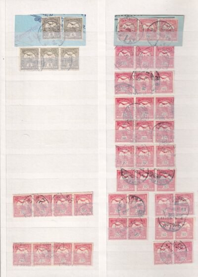 8 lapos berakó (fehér, osztott lapokkal), benne az 1913-as Turul-kiadás számos érdekességgel, kiváló alap vagy folytatható gyűjtemény - Image 6