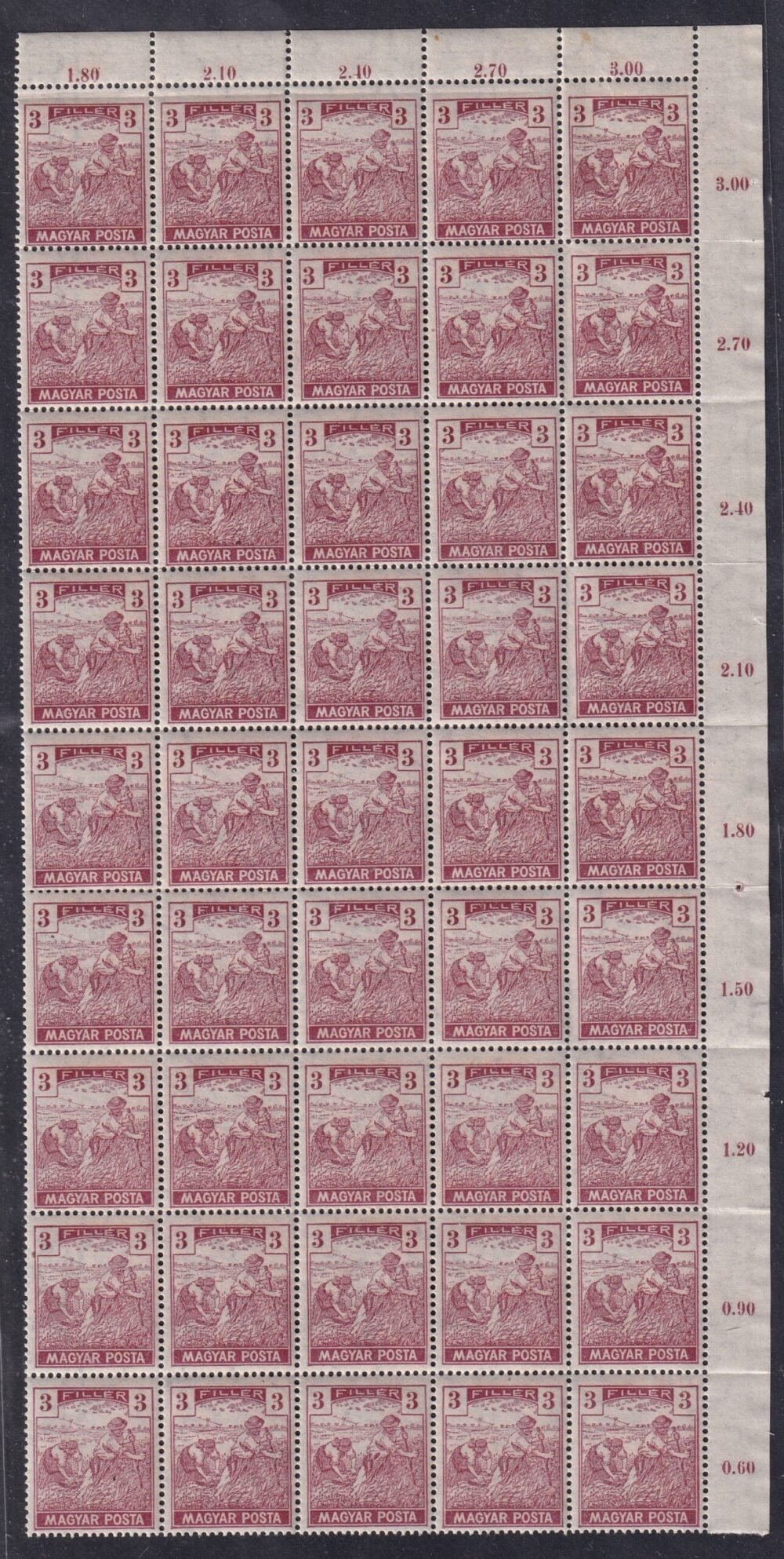 Postatiszta kereskedői rendező főleg pengős kiadások, több ezer bélyeg 16 lapos albumban