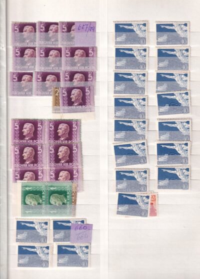 Postatiszta kereskedői rendező főleg pengős kiadások, több ezer bélyeg 16 lapos albumban - Image 2