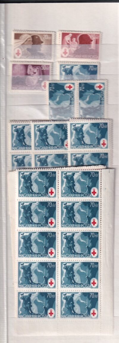 Postatiszta kereskedői rendező főleg pengős kiadások, több ezer bélyeg 16 lapos albumban - Image 14